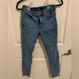 Express striped skinny jeans